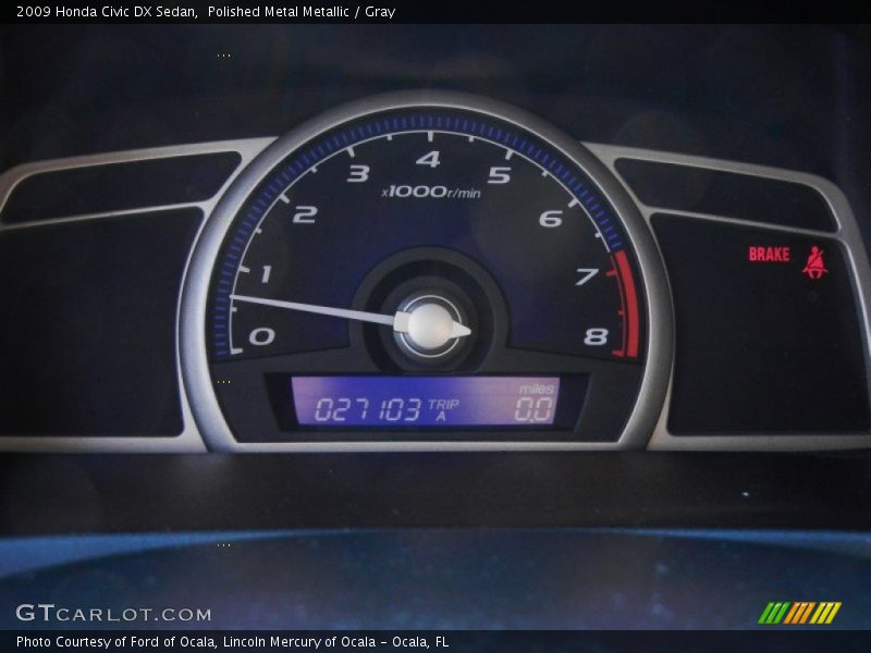 Polished Metal Metallic / Gray 2009 Honda Civic DX Sedan