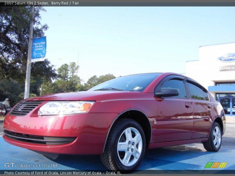 Berry Red / Tan 2007 Saturn ION 2 Sedan