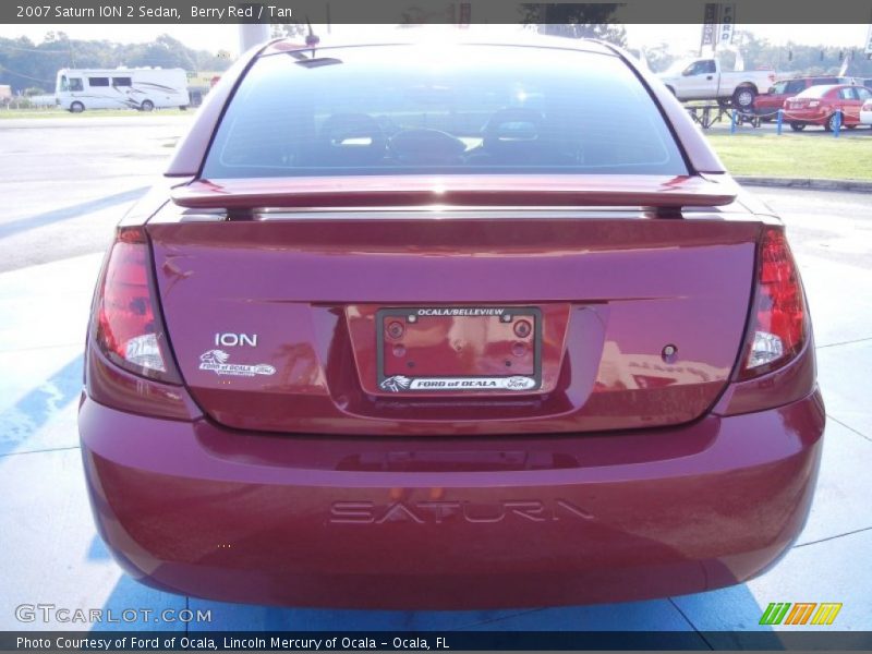 Berry Red / Tan 2007 Saturn ION 2 Sedan