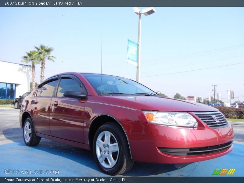 Berry Red / Tan 2007 Saturn ION 2 Sedan