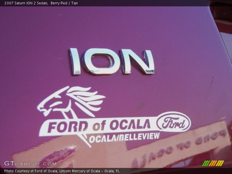 Berry Red / Tan 2007 Saturn ION 2 Sedan