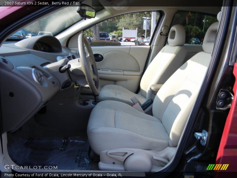 Berry Red / Tan 2007 Saturn ION 2 Sedan