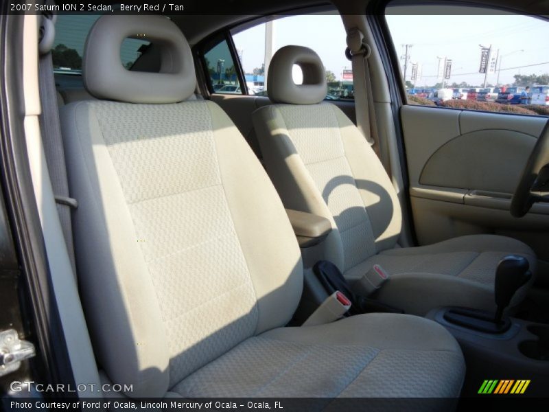 Berry Red / Tan 2007 Saturn ION 2 Sedan