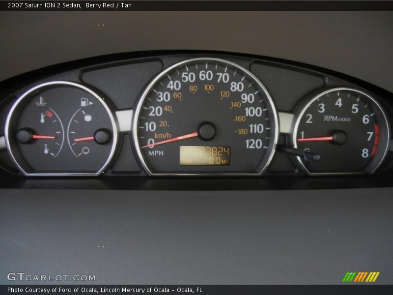 Berry Red / Tan 2007 Saturn ION 2 Sedan