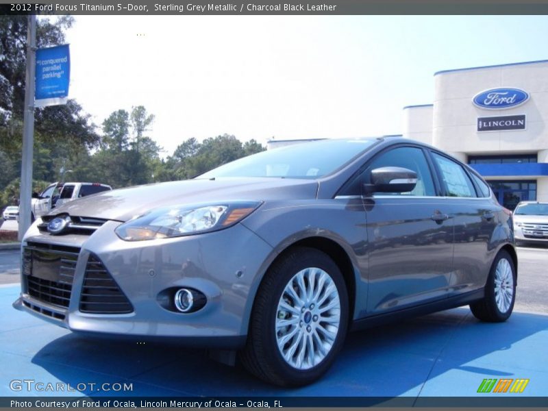 Sterling Grey Metallic / Charcoal Black Leather 2012 Ford Focus Titanium 5-Door