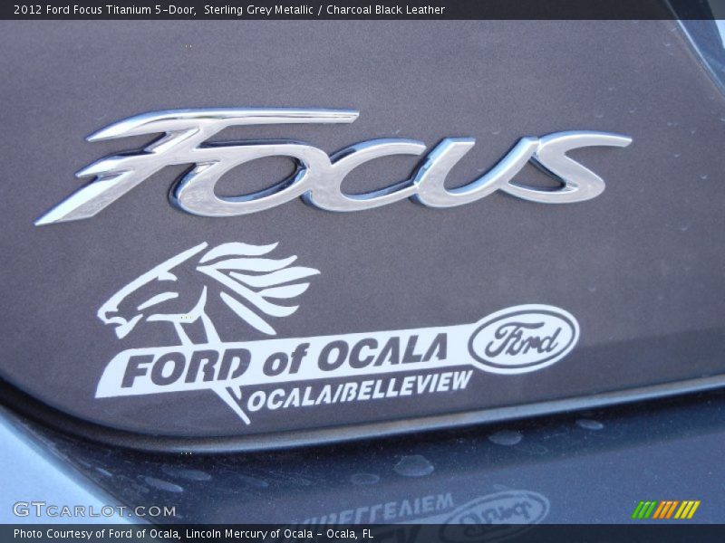 Sterling Grey Metallic / Charcoal Black Leather 2012 Ford Focus Titanium 5-Door