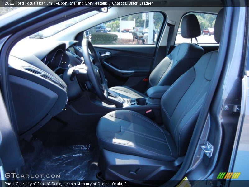  2012 Focus Titanium 5-Door Charcoal Black Leather Interior
