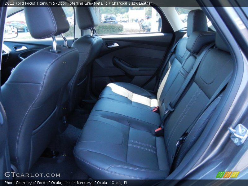  2012 Focus Titanium 5-Door Charcoal Black Leather Interior