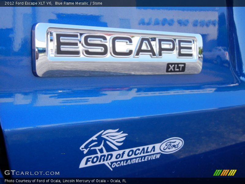 Blue Flame Metallic / Stone 2012 Ford Escape XLT V6