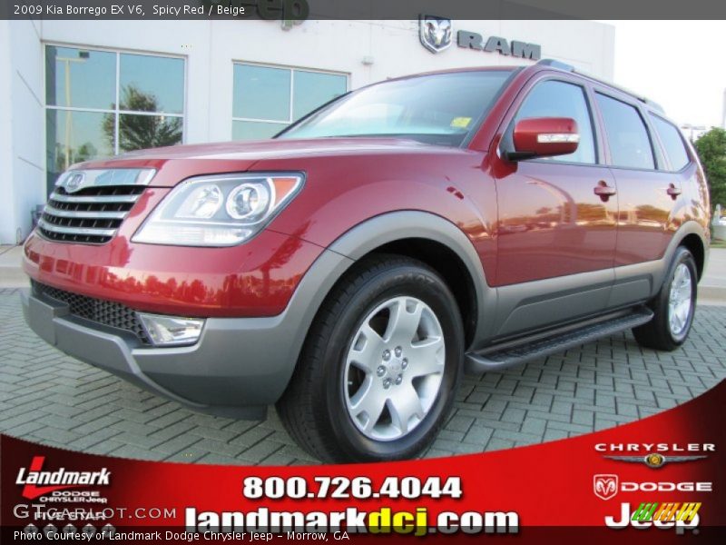 Spicy Red / Beige 2009 Kia Borrego EX V6