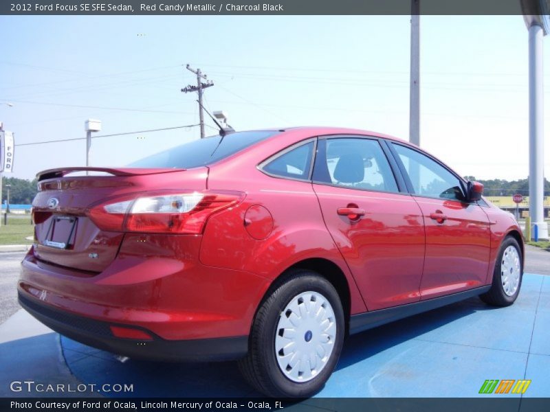 Red Candy Metallic / Charcoal Black 2012 Ford Focus SE SFE Sedan