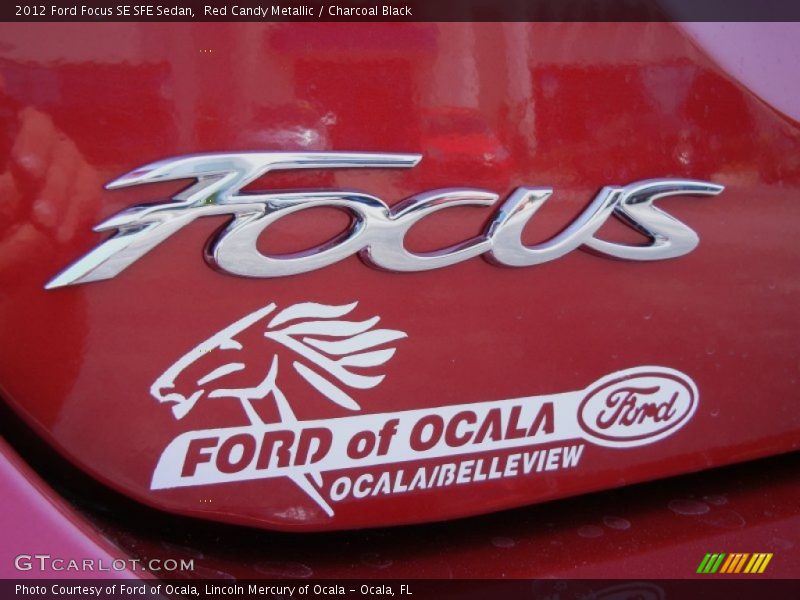 Red Candy Metallic / Charcoal Black 2012 Ford Focus SE SFE Sedan