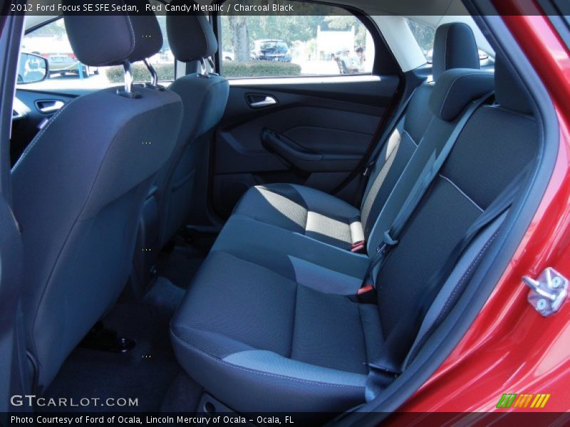 Red Candy Metallic / Charcoal Black 2012 Ford Focus SE SFE Sedan