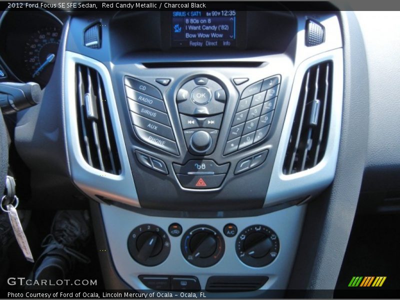 Red Candy Metallic / Charcoal Black 2012 Ford Focus SE SFE Sedan