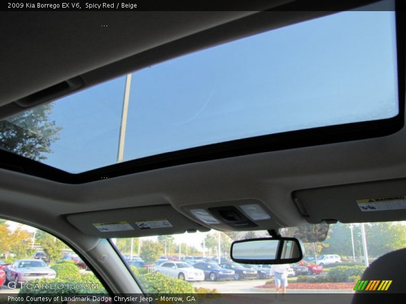 Sunroof of 2009 Borrego EX V6