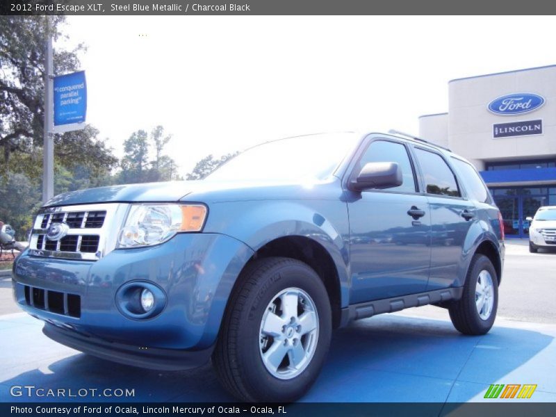 Steel Blue Metallic / Charcoal Black 2012 Ford Escape XLT