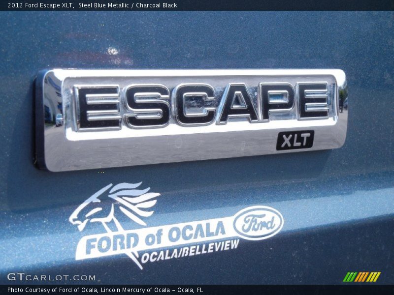 Steel Blue Metallic / Charcoal Black 2012 Ford Escape XLT