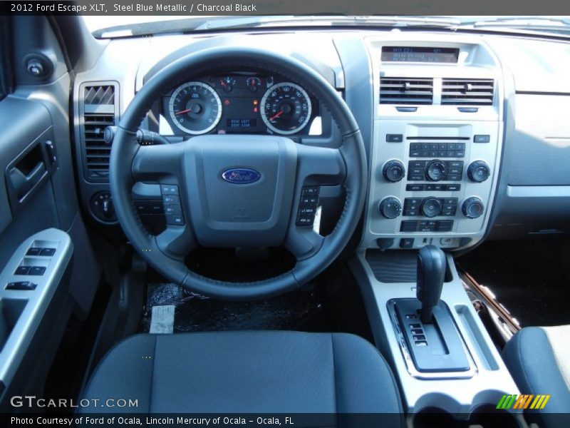 Steel Blue Metallic / Charcoal Black 2012 Ford Escape XLT
