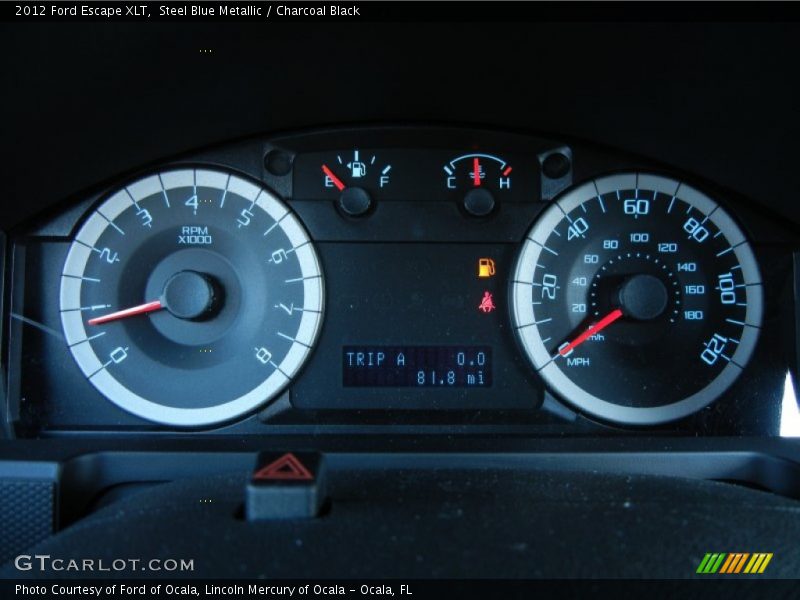 Steel Blue Metallic / Charcoal Black 2012 Ford Escape XLT