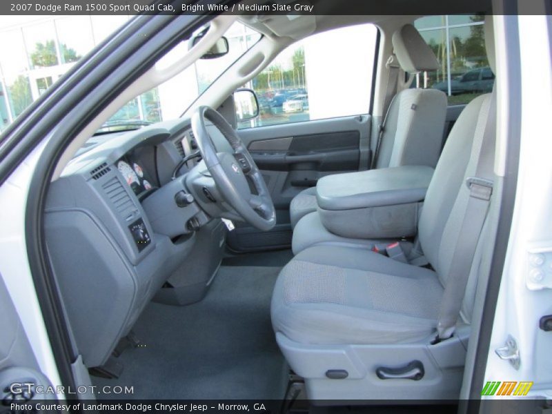 Bright White / Medium Slate Gray 2007 Dodge Ram 1500 Sport Quad Cab