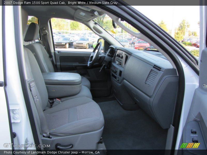Bright White / Medium Slate Gray 2007 Dodge Ram 1500 Sport Quad Cab
