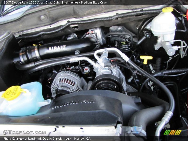 Bright White / Medium Slate Gray 2007 Dodge Ram 1500 Sport Quad Cab