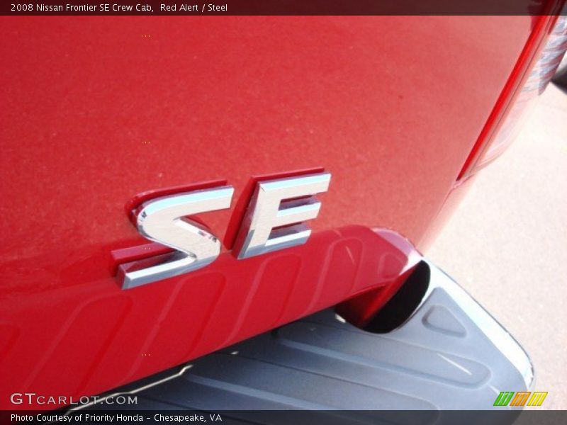 Red Alert / Steel 2008 Nissan Frontier SE Crew Cab