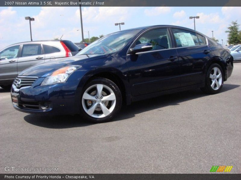 Majestic Blue Metallic / Frost 2007 Nissan Altima 3.5 SE
