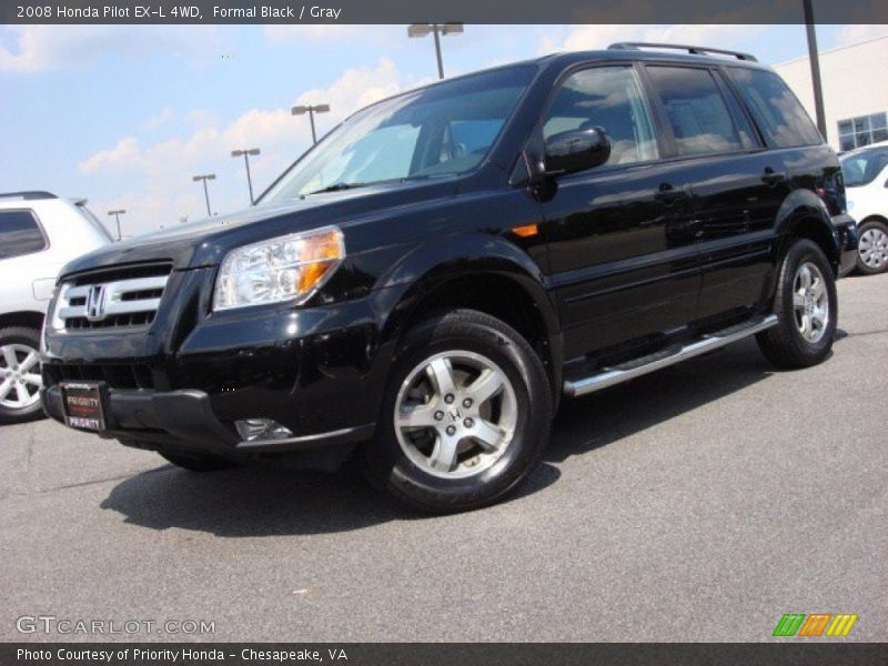 Formal Black / Gray 2008 Honda Pilot EX-L 4WD