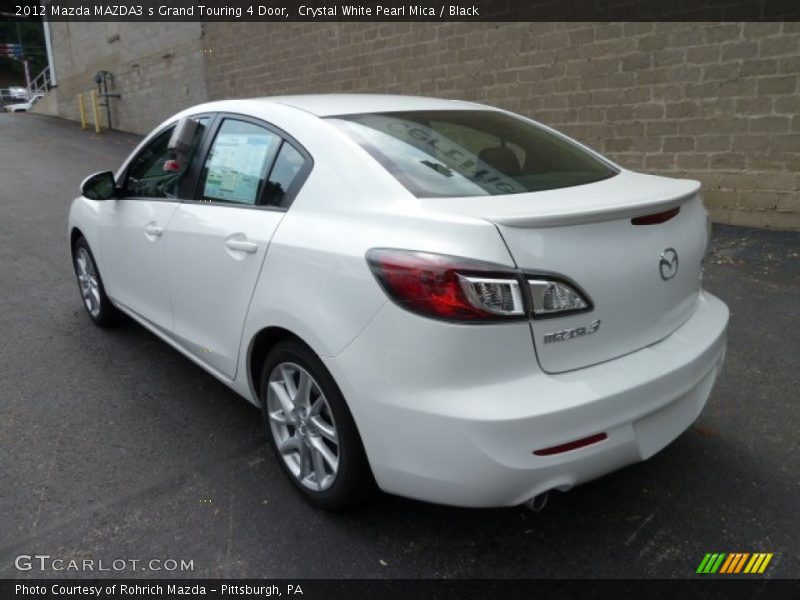 Crystal White Pearl Mica / Black 2012 Mazda MAZDA3 s Grand Touring 4 Door
