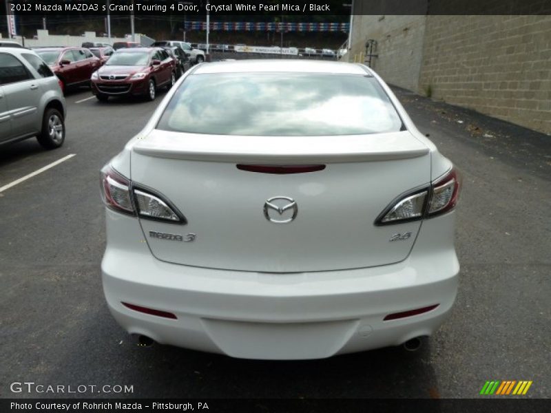 Crystal White Pearl Mica / Black 2012 Mazda MAZDA3 s Grand Touring 4 Door