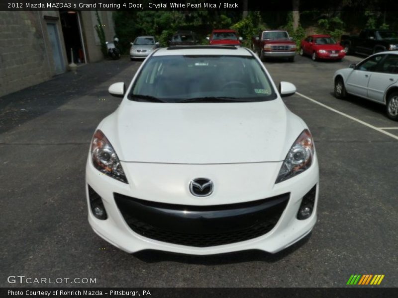 Crystal White Pearl Mica / Black 2012 Mazda MAZDA3 s Grand Touring 4 Door