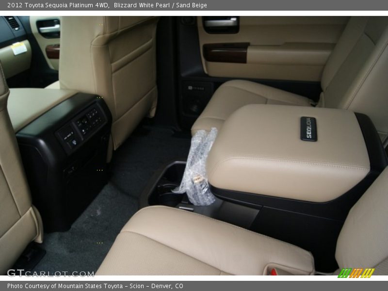 Blizzard White Pearl / Sand Beige 2012 Toyota Sequoia Platinum 4WD
