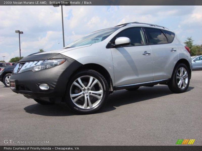 Brilliant Silver Metallic / Black 2009 Nissan Murano LE AWD