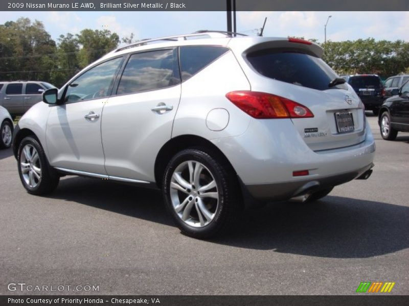 Brilliant Silver Metallic / Black 2009 Nissan Murano LE AWD