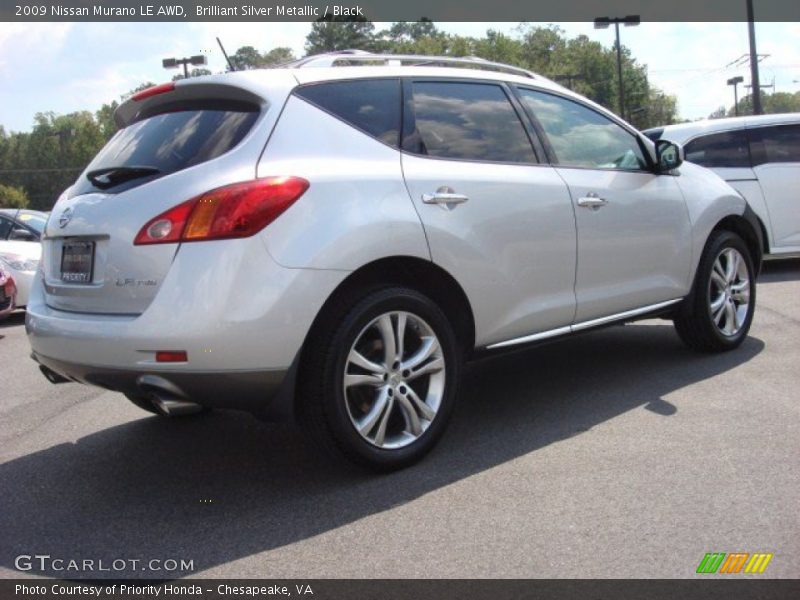 Brilliant Silver Metallic / Black 2009 Nissan Murano LE AWD