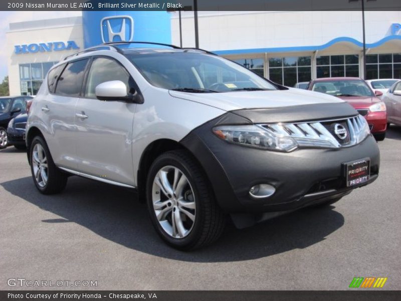 Brilliant Silver Metallic / Black 2009 Nissan Murano LE AWD