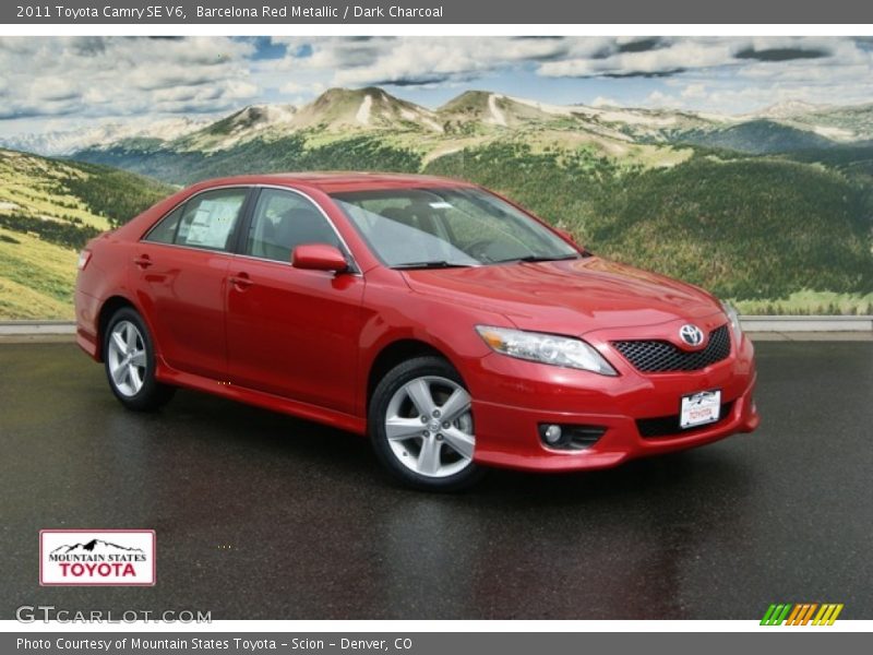 Barcelona Red Metallic / Dark Charcoal 2011 Toyota Camry SE V6