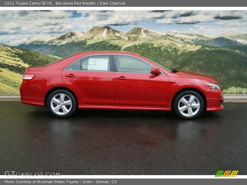 Barcelona Red Metallic / Dark Charcoal 2011 Toyota Camry SE V6