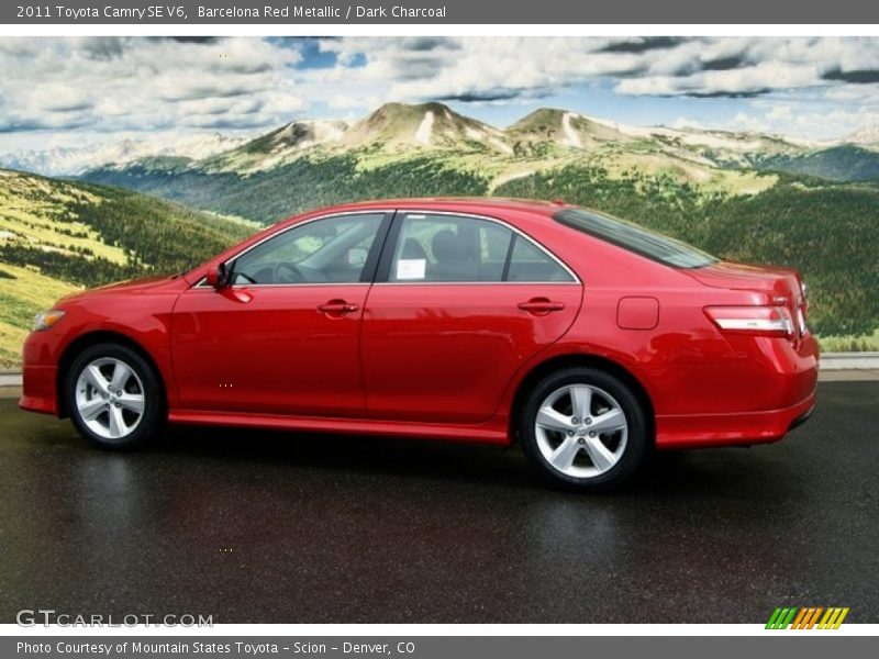Barcelona Red Metallic / Dark Charcoal 2011 Toyota Camry SE V6