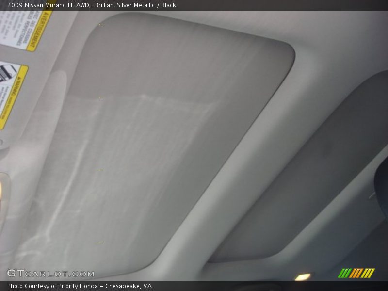 Brilliant Silver Metallic / Black 2009 Nissan Murano LE AWD