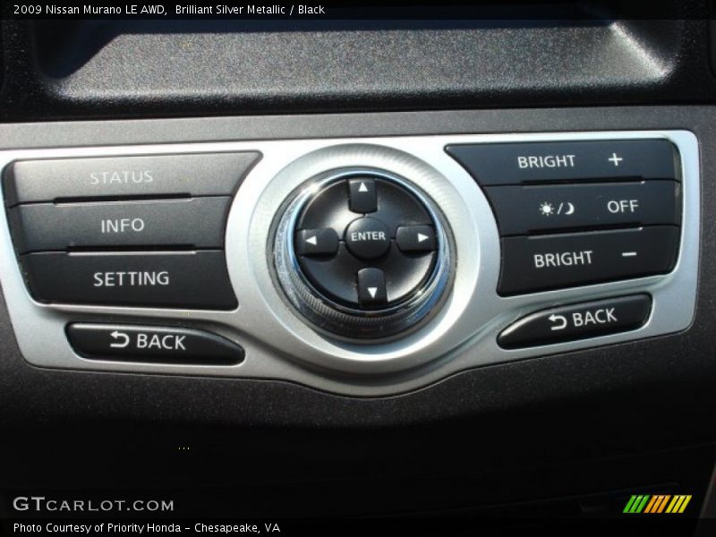 Brilliant Silver Metallic / Black 2009 Nissan Murano LE AWD