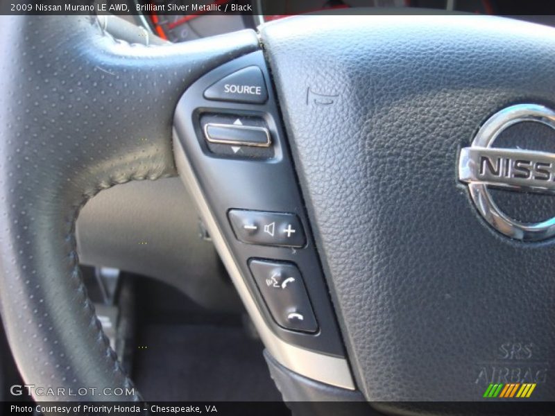 Brilliant Silver Metallic / Black 2009 Nissan Murano LE AWD