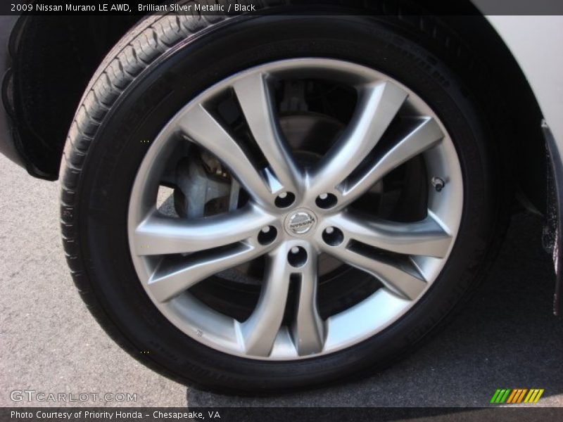 Brilliant Silver Metallic / Black 2009 Nissan Murano LE AWD