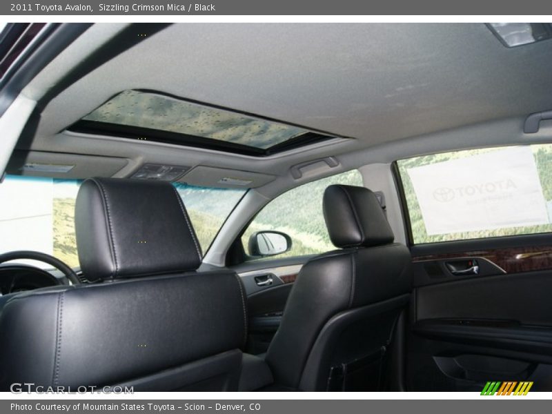 Sunroof of 2011 Avalon 