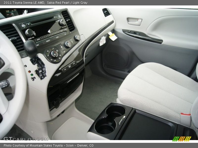 Salsa Red Pearl / Light Gray 2011 Toyota Sienna LE AWD