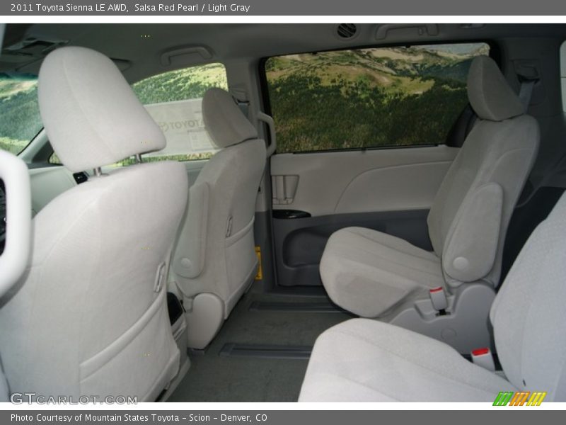 Salsa Red Pearl / Light Gray 2011 Toyota Sienna LE AWD