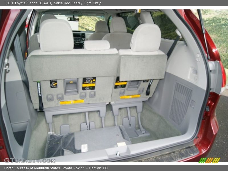 Salsa Red Pearl / Light Gray 2011 Toyota Sienna LE AWD