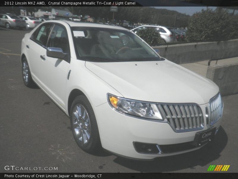 Crystal Champagne Metallic Tri-Coat / Light Camel 2012 Lincoln MKZ AWD