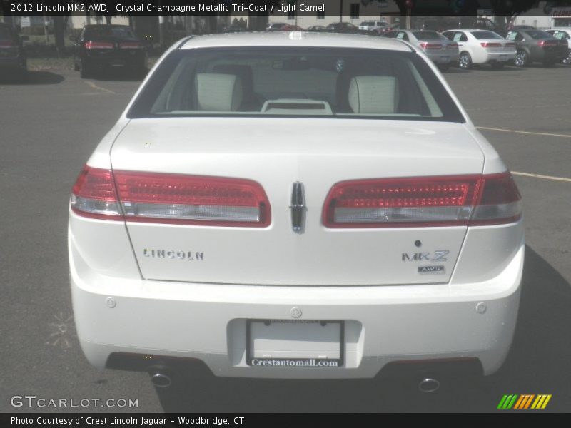 Crystal Champagne Metallic Tri-Coat / Light Camel 2012 Lincoln MKZ AWD